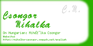csongor mihalka business card